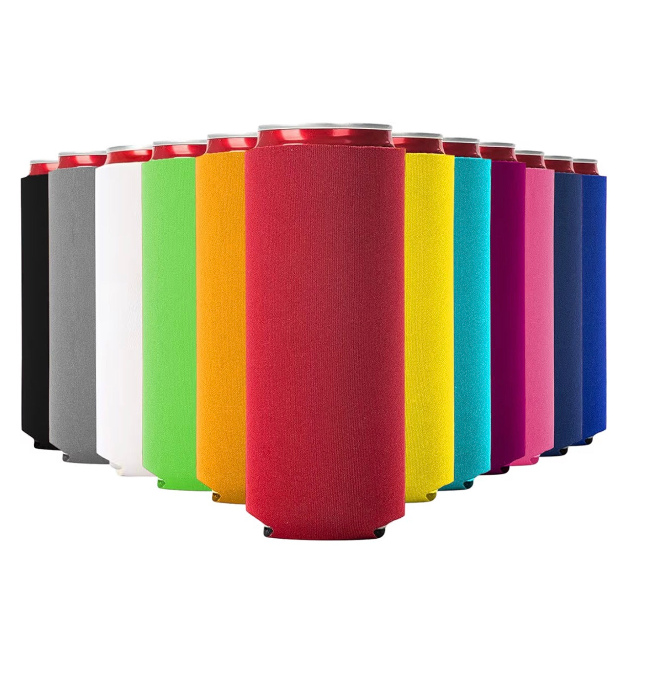 CustomSlim Can Drink Koozie-Build your own. Price includes 1 patch.